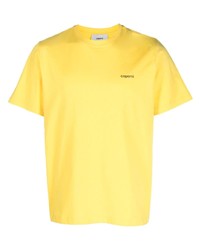 T-shirt girocollo stampata gialla di Coperni
