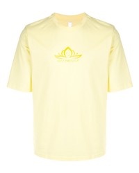 T-shirt girocollo stampata gialla di Cottweiler