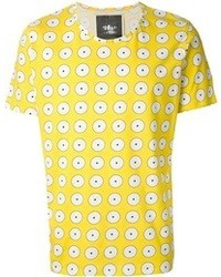 T-shirt girocollo stampata gialla di Dead Meat