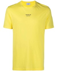 T-shirt girocollo stampata gialla di Dondup