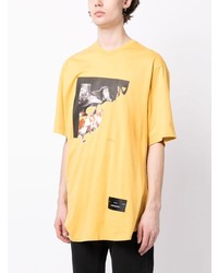 T-shirt girocollo stampata gialla di Julius