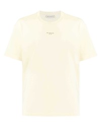 T-shirt girocollo stampata gialla di Drôle De Monsieur