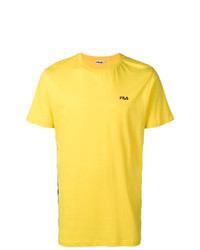 T-shirt girocollo stampata gialla di Fila