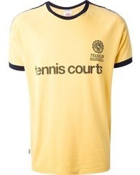 T-shirt girocollo stampata gialla di Franklin & Marshall