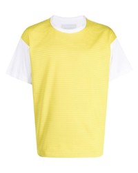 T-shirt girocollo stampata gialla di Fumito Ganryu
