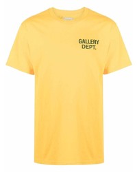 T-shirt girocollo stampata gialla di GALLERY DEPT.