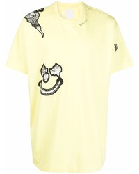 T-shirt girocollo stampata gialla di Givenchy