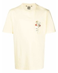 T-shirt girocollo stampata gialla di Golden Goose