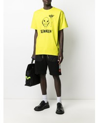 T-shirt girocollo stampata gialla di PACCBET