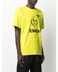 T-shirt girocollo stampata gialla di PACCBET