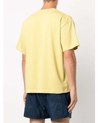 T-shirt girocollo stampata gialla di Pleasures
