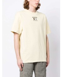 T-shirt girocollo stampata gialla di Izzue
