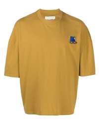 T-shirt girocollo stampata gialla di Henrik Vibskov