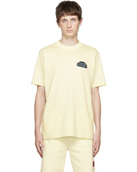 T-shirt girocollo stampata gialla di Hugo