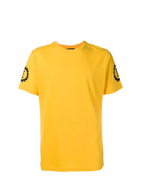 T-shirt girocollo stampata gialla di Hydrogen