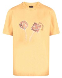 T-shirt girocollo stampata gialla di Jacquemus