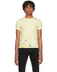 T-shirt girocollo stampata gialla di Lanvin