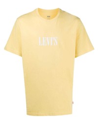 T-shirt girocollo stampata gialla di Levi's
