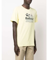T-shirt girocollo stampata gialla di Barbour