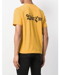 T-shirt girocollo stampata gialla di Undercover