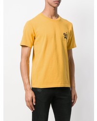 T-shirt girocollo stampata gialla di Undercover