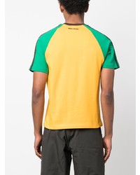 T-shirt girocollo stampata gialla di adidas