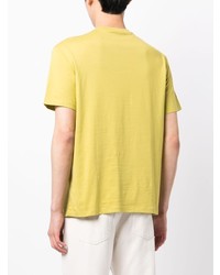 T-shirt girocollo stampata gialla di Armani Exchange