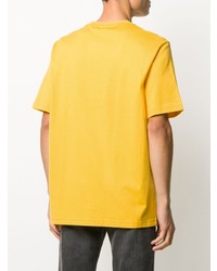T-shirt girocollo stampata gialla di Lacoste