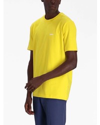 T-shirt girocollo stampata gialla di BOSS