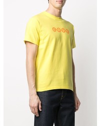 T-shirt girocollo stampata gialla di Poggys Box