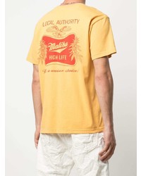 T-shirt girocollo stampata gialla di Local Authority