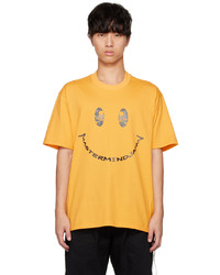 T-shirt girocollo stampata gialla di Mastermind Japan