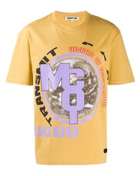 T-shirt girocollo stampata gialla di McQ Swallow