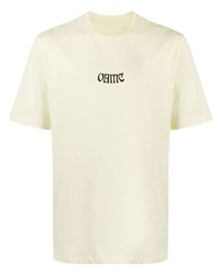 T-shirt girocollo stampata gialla di Oamc