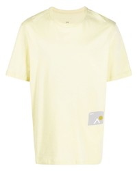 T-shirt girocollo stampata gialla di Oamc