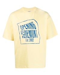 T-shirt girocollo stampata gialla di Opening Ceremony