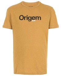 T-shirt girocollo stampata gialla di OSKLEN