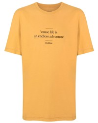T-shirt girocollo stampata gialla di OSKLEN