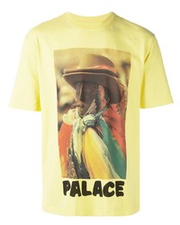 T-shirt girocollo stampata gialla di Palace