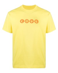 T-shirt girocollo stampata gialla di Poggys Box