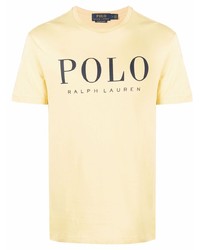 T-shirt girocollo stampata gialla di Polo Ralph Lauren