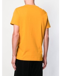 T-shirt girocollo stampata gialla di Versace Jeans