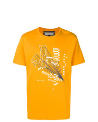 T-shirt girocollo stampata gialla di Puma