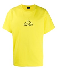 T-shirt girocollo stampata gialla di Rassvet