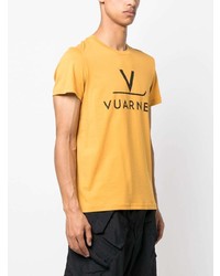 T-shirt girocollo stampata gialla di Vuarnet