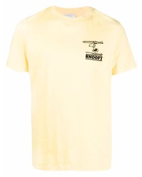 T-shirt girocollo stampata gialla di Sandro Paris