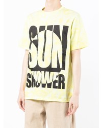T-shirt girocollo stampata gialla di Paul Smith