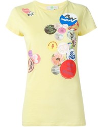 T-shirt girocollo stampata gialla di Stella McCartney