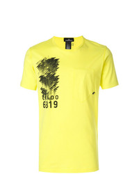 T-shirt girocollo stampata gialla di Stone Island Shadow Project