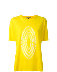 T-shirt girocollo stampata gialla di Suzusan